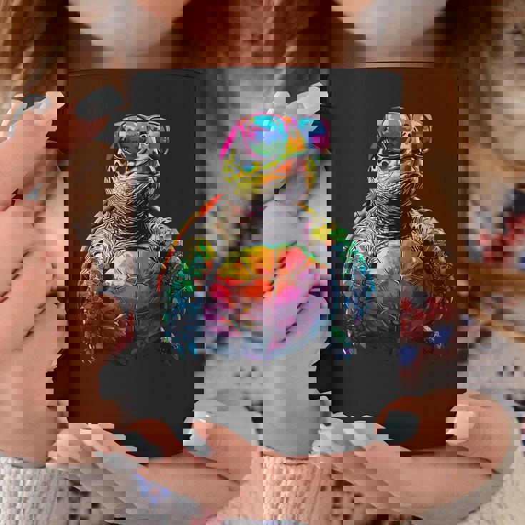 カメ カラフル Popart レインボー 爬虫類 かわいい亀 コーヒーマグ 面白い贈り物