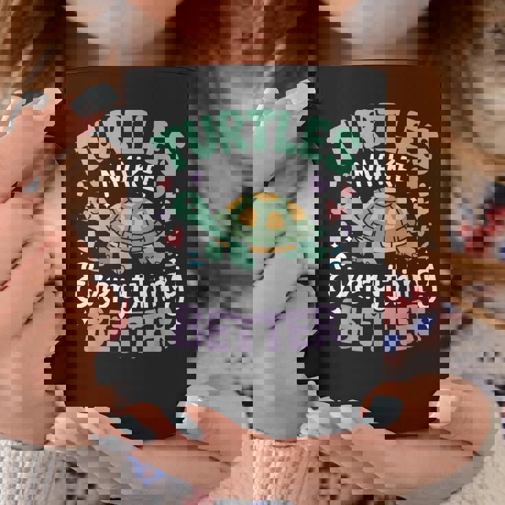 カメがすべてを良くするかわいい陸亀 コーヒーマグ 面白い贈り物