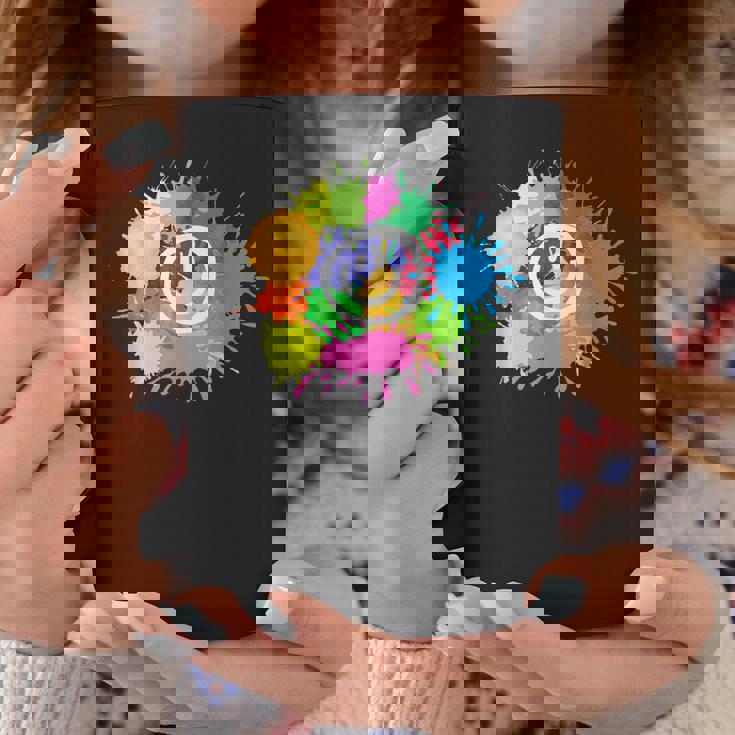 カラフル スプラッター ペイント 水彩 スマイル フェイス ユニセックス コーヒーマグ 面白い贈り物