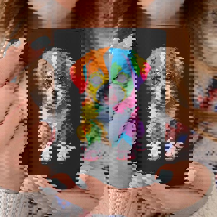 カラフルなかわいい子犬 愛らしい犬 コーヒーマグ 面白い贈り物