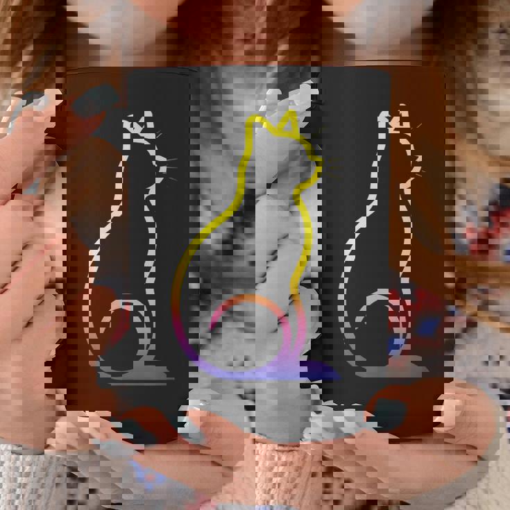 カラフルなかわいい猫 足 コーヒーマグ 面白い贈り物