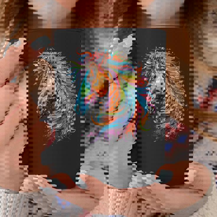 カラフルなアイルランドのドラフト馬愛好家スプラッシュアート コーヒーマグ 面白い贈り物