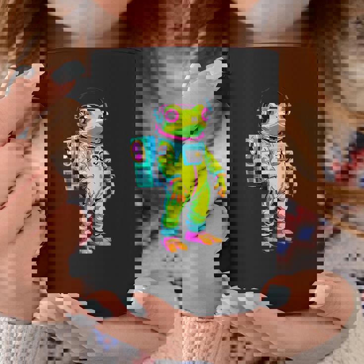 カラフルなカエルの宇宙飛行士キャラクター コーヒーマグ 面白い贈り物