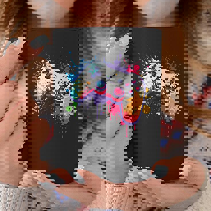 カラフルなビデオゲームコントローラー ジョイスティック コンソール コーヒーマグ 面白い贈り物