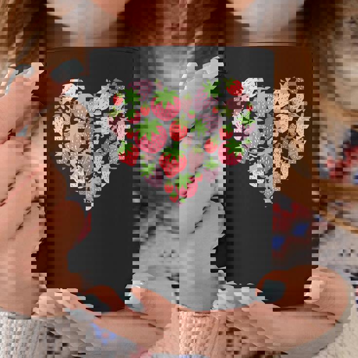 カワイイ ストロベリーハート コテージコア エステ ストロベリー コーヒーマグ 面白い贈り物