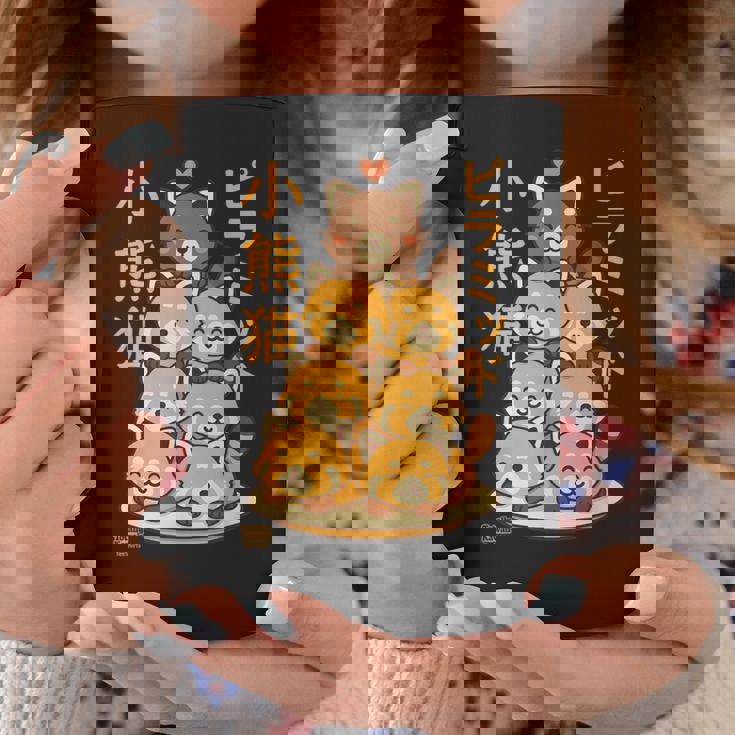 カワイイレッサーパンダピラミッドアニメ日本語文字かわいい コーヒーマグ 面白い贈り物