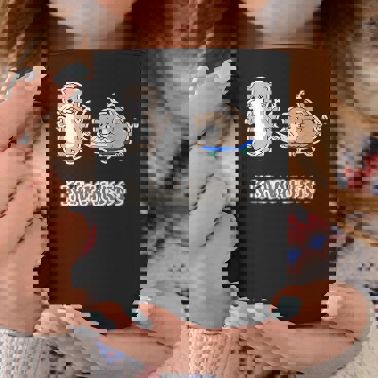 カワウソくん『スケボー』コツメカワウソ ゆるくて かわいい キャラクター イラスト コーヒーマグ 面白い贈り物