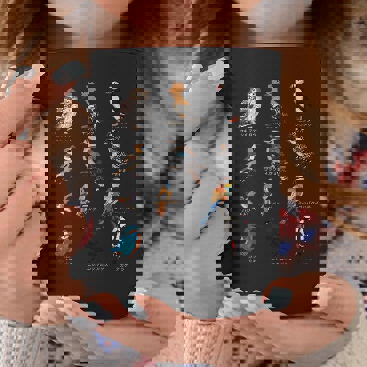 カワセミ ヒゲガラ ニシツノメドリ 鳥 動物 図 バードウォッチング 贈り物 鳥類学者 生物学者 自然科学 コーヒーマグ 面白い贈り物