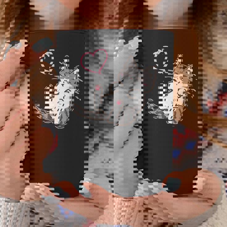 キジ白猫ぐっすり眠る猫ちゃん 猫好き コーヒーマグ 面白い贈り物