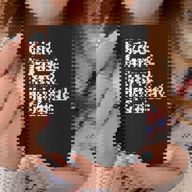 キック&スネア&トムズ&ハイハット&クラッシュドラムセットテキスト コーヒーマグ 面白い贈り物