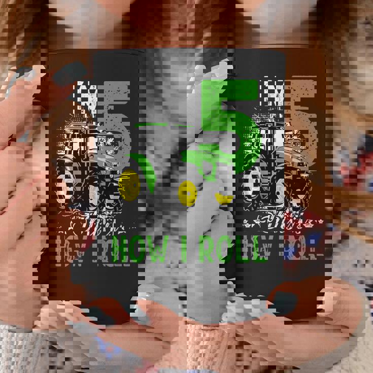 キッズ I Am 5 This Is How I Roll One Years Old Tractor 5歳の誕生日 コーヒーマグ 面白い贈り物