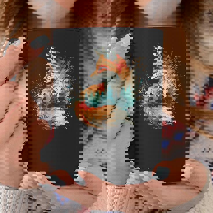 キツネアート コーヒーマグ 面白い贈り物