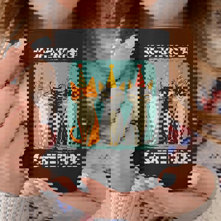 キャティチュード55歳 55歳の誕生日 猫好き 55歳 コーヒーマグ 面白い贈り物