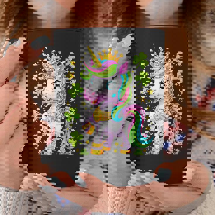 キュート レプリコーン ユニコーン シャムロック 聖パトリックデー ガールズ キッズ コーヒーマグ 面白い贈り物