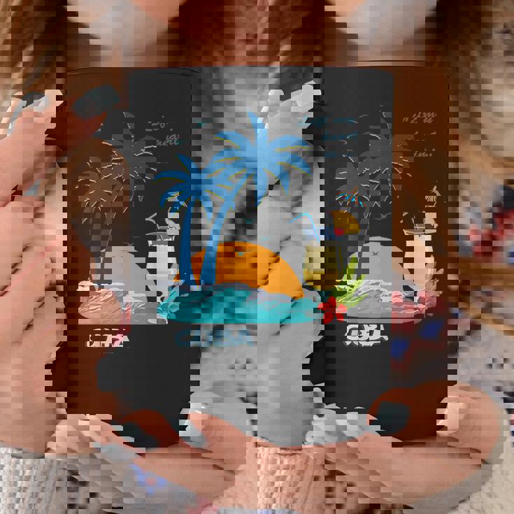 キューバ 熱帯の風景 ハバナ ギフト お土産 カリブ海 ヤシの木 冒険 コーヒーマグ 面白い贈り物