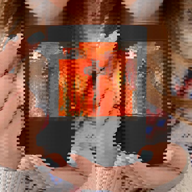 キリスト教のメッセージ イエス 十字架 愛 グラフィティ アート 絵画 コーヒーマグ 面白い贈り物