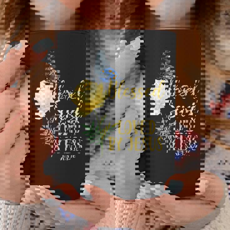 キリスト教聖書の言葉 蝶 バラの花 ヨハネ3 コーヒーマグ 面白い贈り物