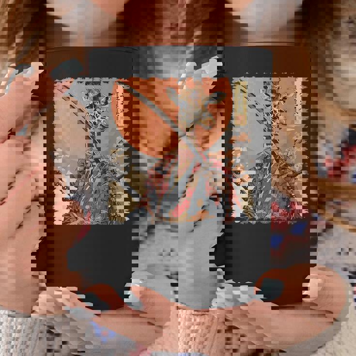 キリン 動物 日本美術 侍 浮世絵 コーヒーマグ 面白い贈り物