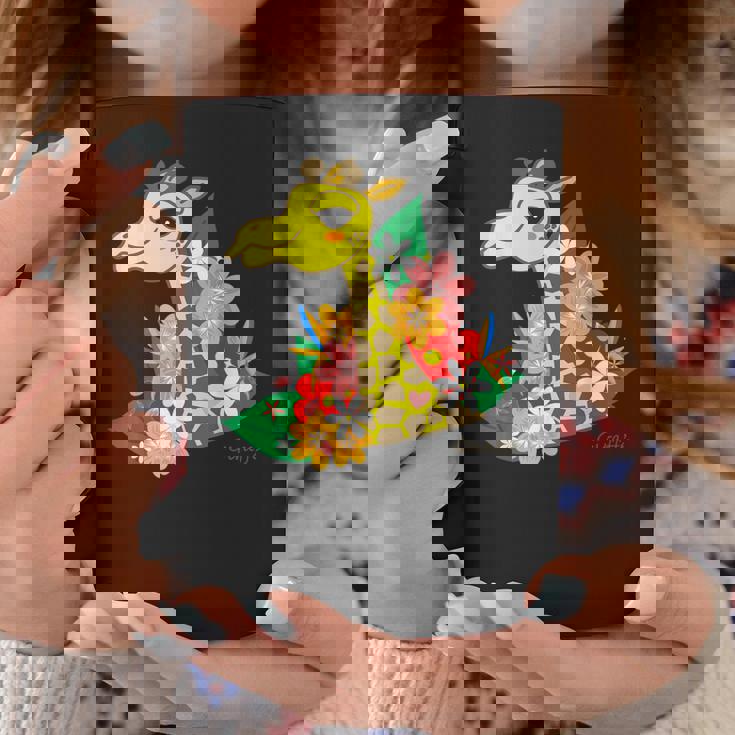 キリン 花 Giraffes Flower コーヒーマグ 面白い贈り物