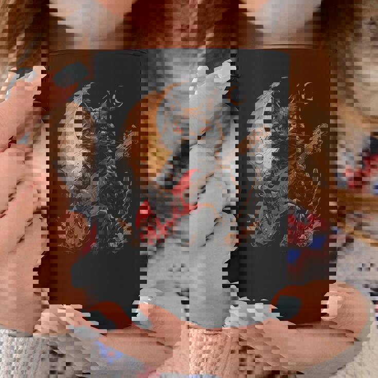 ギターを弾くロックキャット 面白いロックミュージックギター猫 コーヒーマグ 面白い贈り物