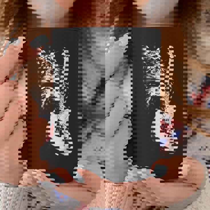 ギターを弾くロック猫 面白いギター猫 コーヒーマグ 面白い贈り物