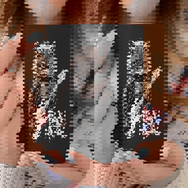 ギターを弾く猫 ヘヴィメタル ロックキャット おもしろギタリスト コーヒーマグ 面白い贈り物