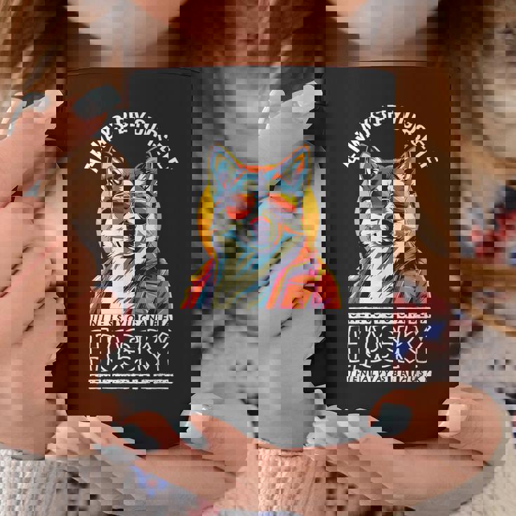 ギャングスタ ハスキー 犬 飼い主 犬 ラブ ハスキー かわいい シベリアンハスキー コーヒーマグ 面白い贈り物