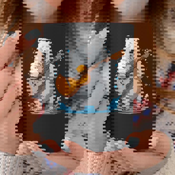 クマがアコースティックギターを弾くクマのギタリスト コーヒーマグ 面白い贈り物