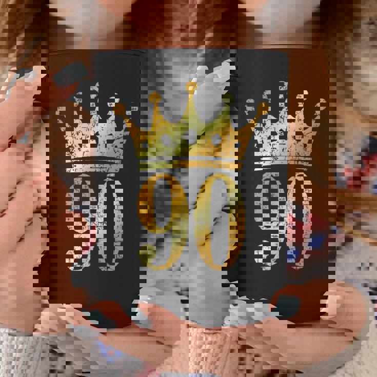 クラウン ナンバー90 ヴィンテージゴールデンイエロー 90歳の誕生日 コーヒーマグ 面白い贈り物