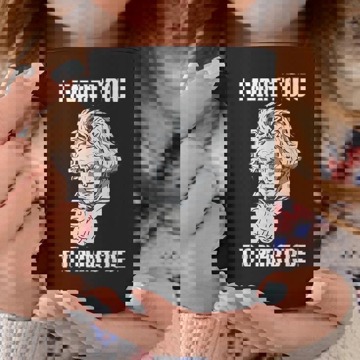 クラシック音楽 音楽家 ベートーヴェン ヴァイオリン ピアノ チェロ 練習 音楽好き おもしろ デザイン コーヒーマグ 面白い贈り物