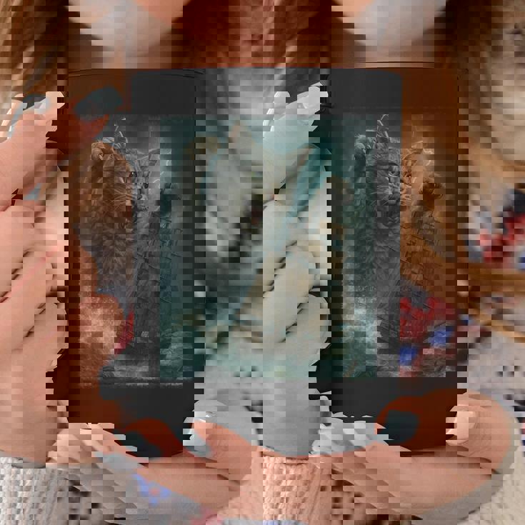 クラーケンの海の怪獣が海に潜る海賊船を襲う巨大猫 コーヒーマグ 面白い贈り物