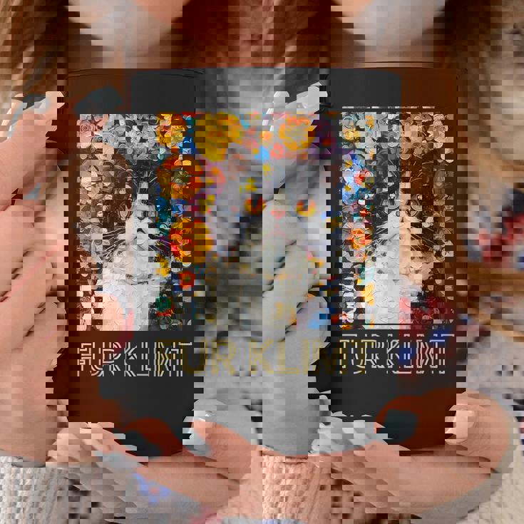 クリムト絵画の猫、猫好き、エキゾチックショートヘア、アーティスト コーヒーマグ 面白い贈り物