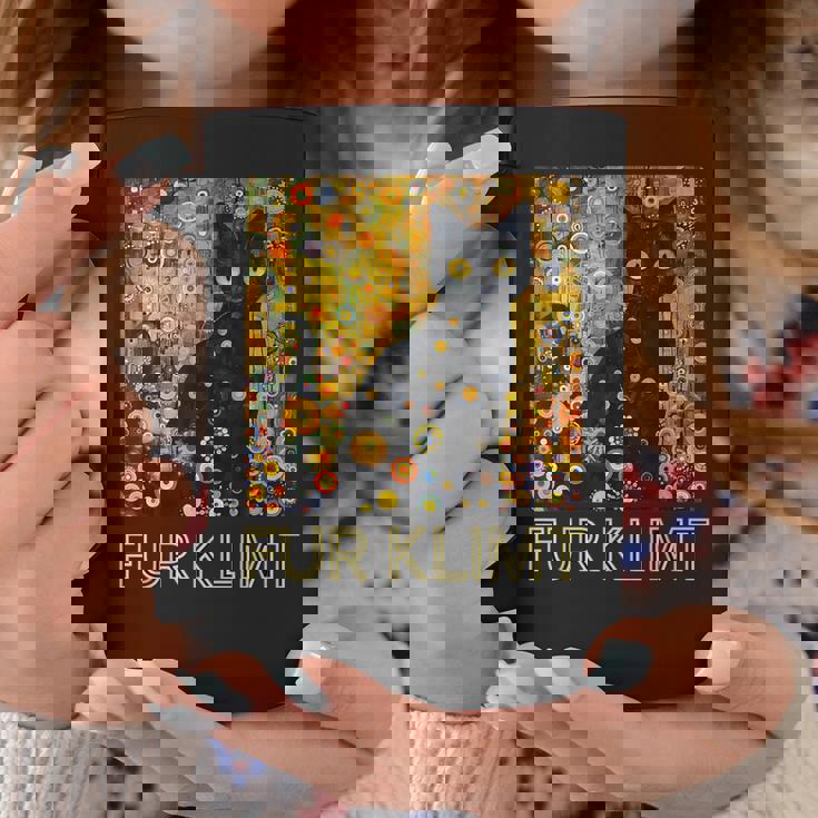 クリムト絵画の黒猫、猫好き、アーティスト美術学生 コーヒーマグ 面白い贈り物