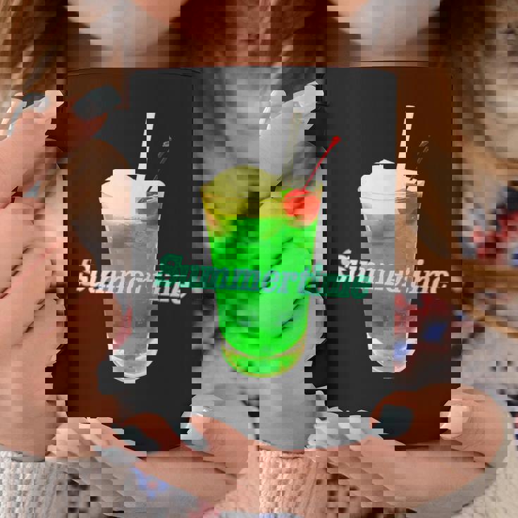 クリームソーダ・夏【 サマータイム 】メロンソーダ 緑 リゾート・夏 大好き 昭和 レトロ コーヒーマグ 面白い贈り物
