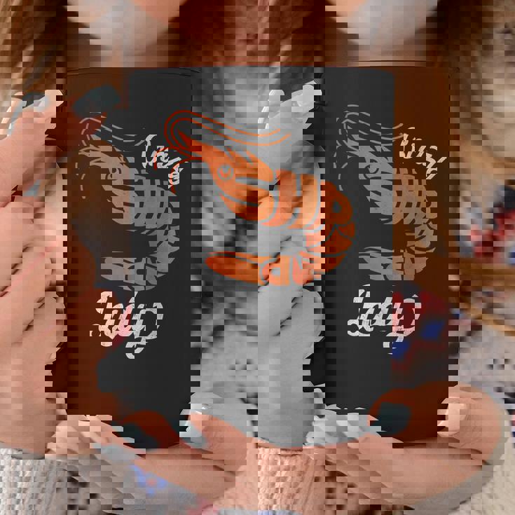 クレイジー エビ レディ シーフード ラバー ディープオーシャン アニマル エビ コーヒーマグ 面白い贈り物