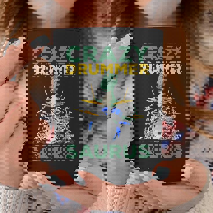 クレイジードラマー ザウルス ドラムプレーヤー ドラム 音楽プレーヤー 恐竜 コーヒーマグ 面白い贈り物