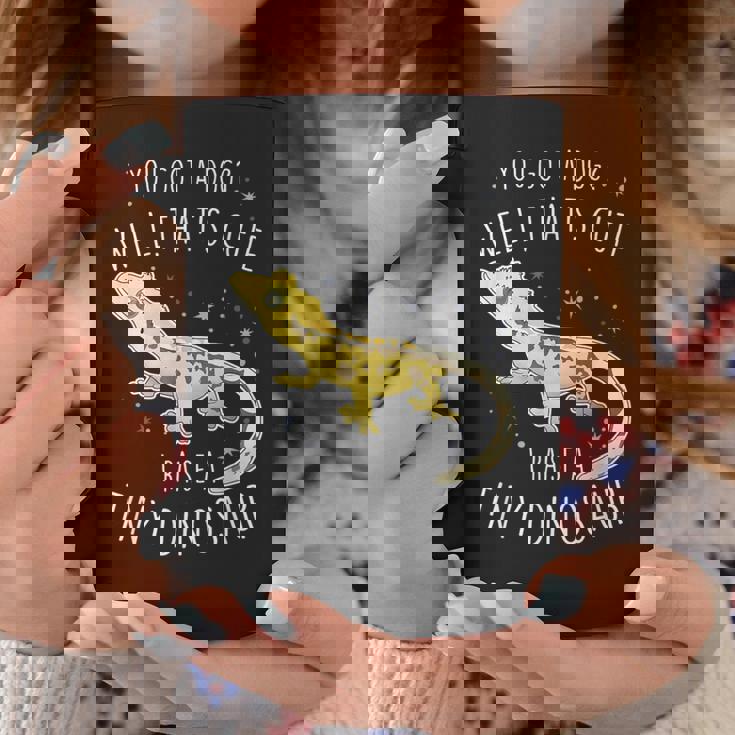 クレステッドゲッコ 小さな恐竜 トカゲ 爬虫類 ペット ハーレクイン コーヒーマグ 面白い贈り物