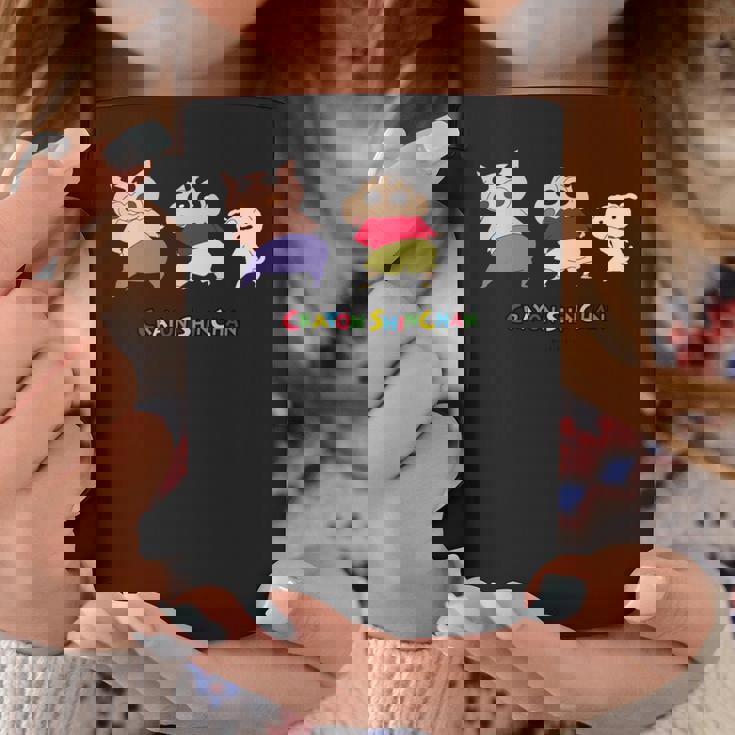 クレヨンしんちゃん 振り向き「ぶりぶり＆しんちゃん＆シロ」 長袖tシャツ コーヒーマグ 面白い贈り物