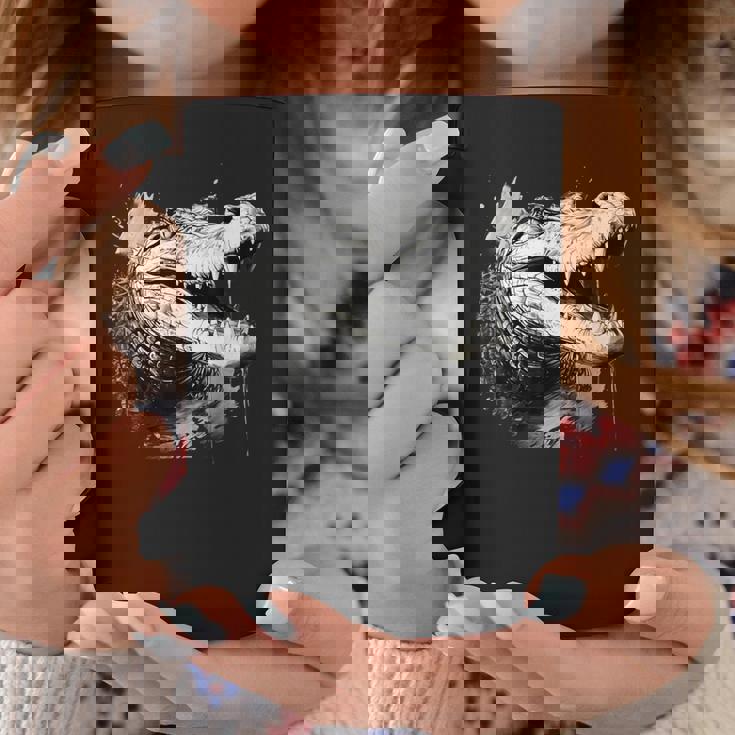 クロコダイル ワニの肖像画 爬虫類 カラフル アニマルプリント コーヒーマグ 面白い贈り物