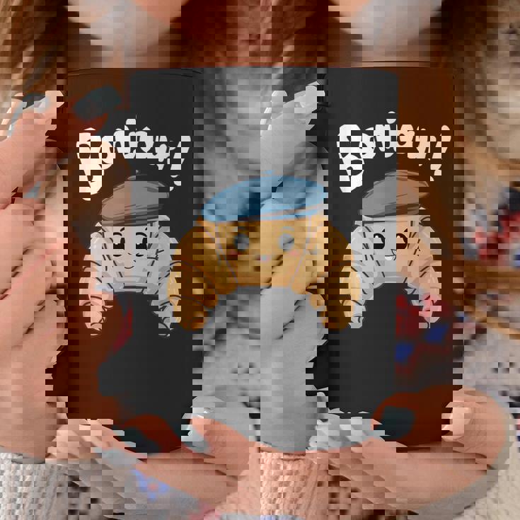 クロワッサン ボンジュール フレンチ 挨拶 フランス ベーキング 朝食 コーヒーマグ 面白い贈り物