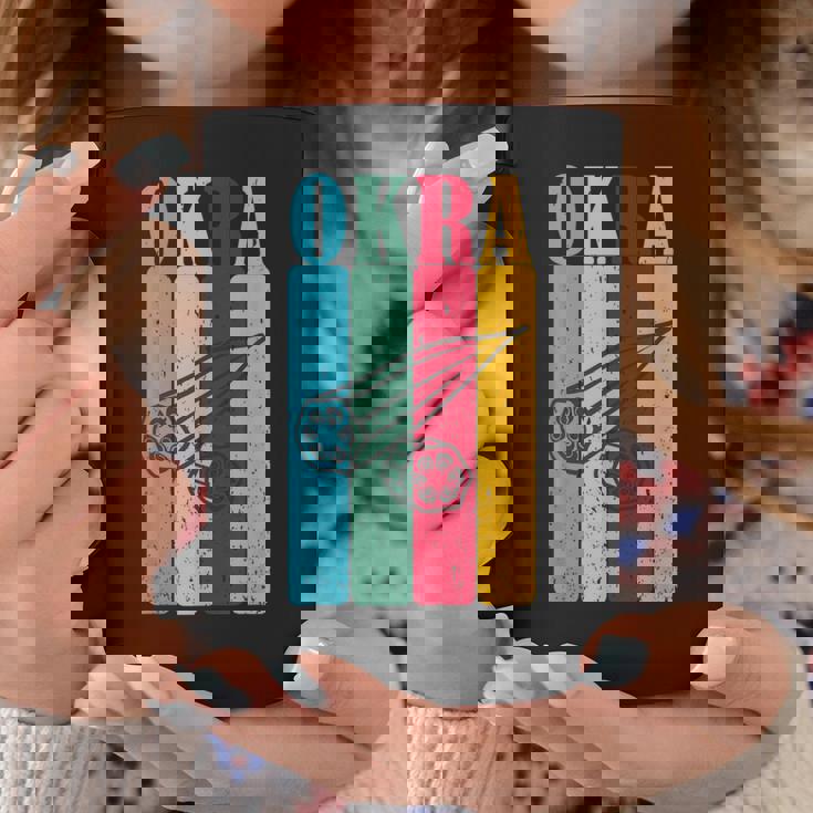 クール レトロ オクラ 70年代 80年代 90年代 オクラ Lovres 面白い ヴィンテージ オクラ コーヒーマグ 面白い贈り物