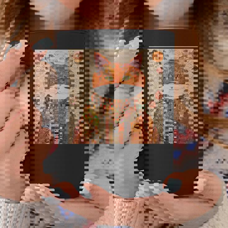 グスタフ・クリムト 幾何学模様の猫 コーヒーマグ 面白い贈り物