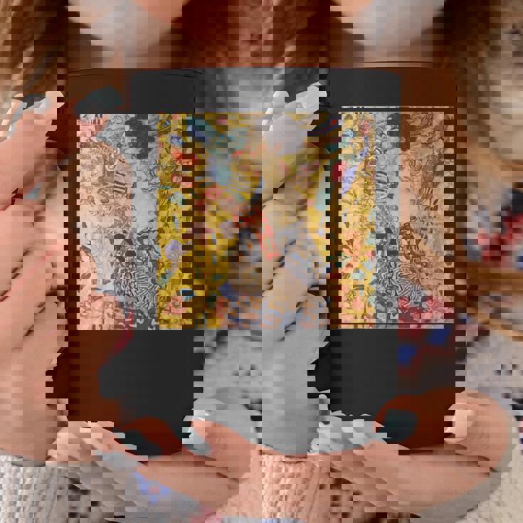 グスタフ・クリムト作「Lady With Fan」 コーヒーマグ 面白い贈り物