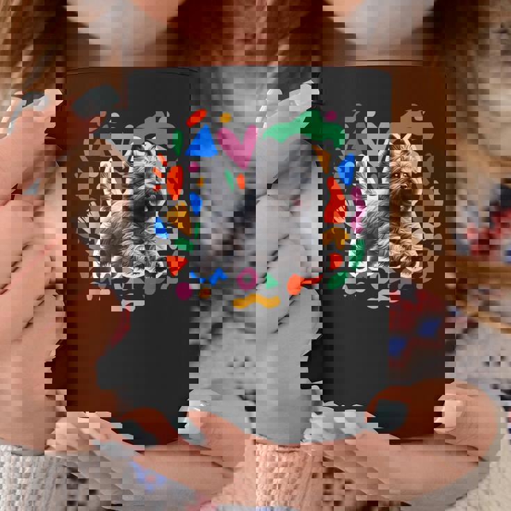 ケアンテリア カラフルなデザインの犬 コーヒーマグ 面白い贈り物