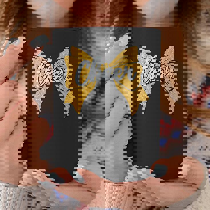 コケット チアボウ イエロー スポーツ チアリーダー チアリーダー コーヒーマグ 面白い贈り物
