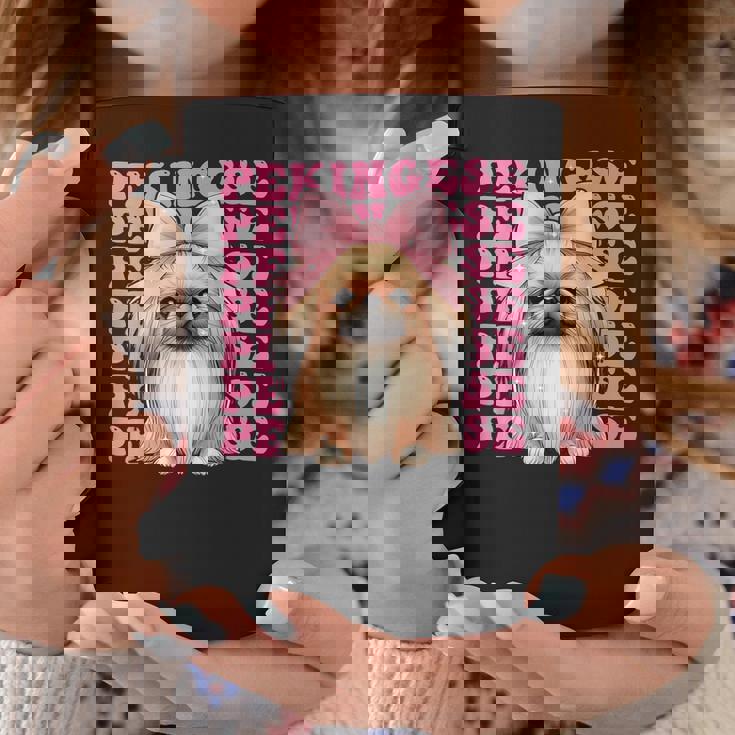 コケットボウ ペキニーズガール 犬 ママ 母の日 ピンク コーヒーマグ 面白い贈り物