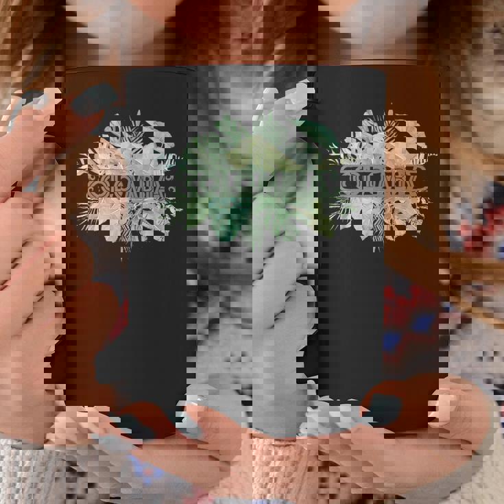 コロンビア ラテンアメリカ カリブ海 太平洋 エコツー リズム ギフト お土産 モンステラヤシ ビーチ ヤシの木 コーヒーマグ 面白い贈り物