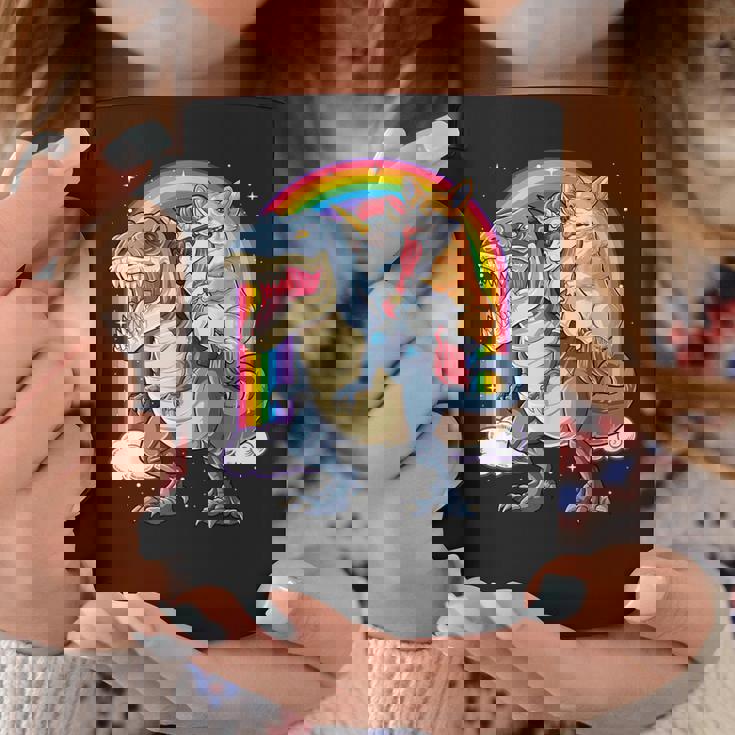 コーギー ユニコーン 恐竜 レックス キッズ ガールズ レインボー ギフト コーヒーマグ 面白い贈り物
