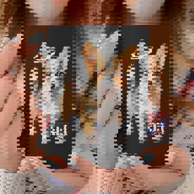 コーギー 天使 子犬 水彩 コーヒーマグ 面白い贈り物