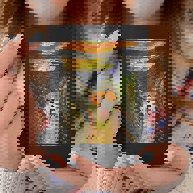 コーギー 面白いtシャツ 犬 ムンクの叫び かわいい メンズ 子供 おもしろ 服 ネタ わんこ コーヒーマグ 面白い贈り物